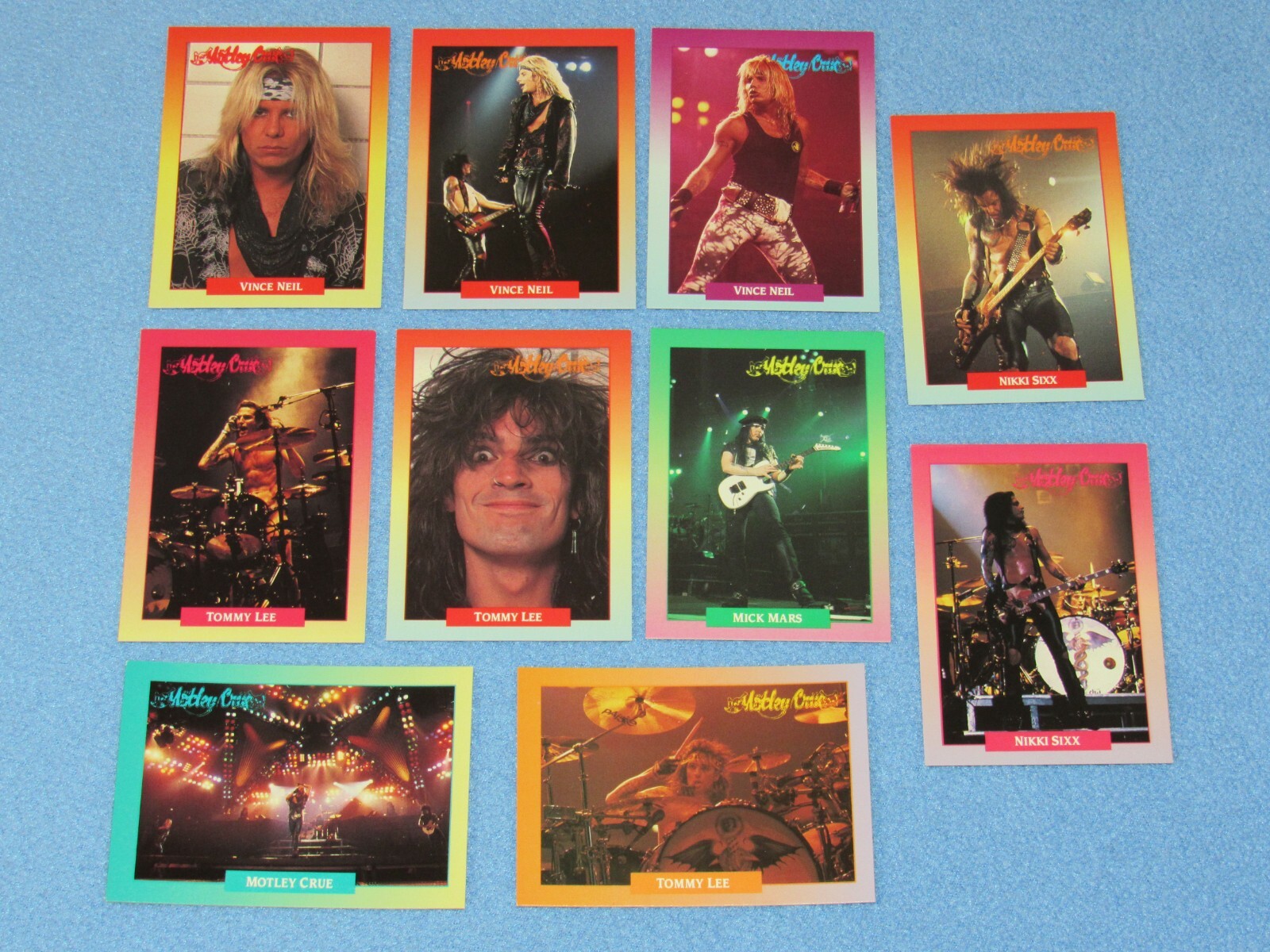 1991 Rock Cards MOTLEY CRUE 10 Card Lot (Vince Neil, Tommy