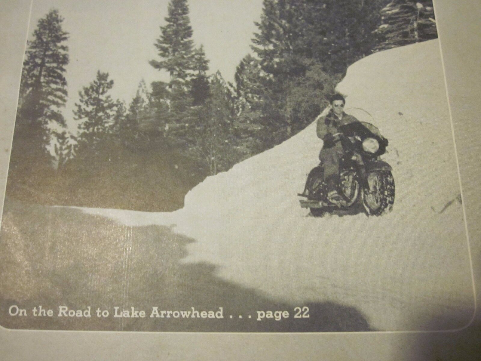 ::1949 Harley Davidson The Enthusiast Magazine December Motorcycle Lake Arrowhead