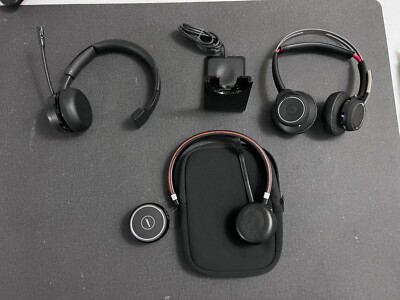 As-is Lot of Bluetooth Headsets Plantronics Voyager Focus 8825 B4210T Jabra