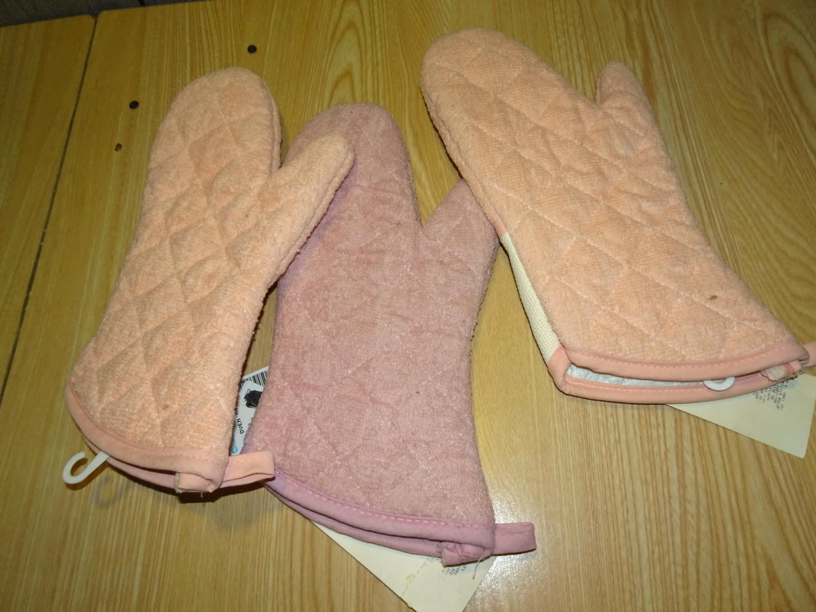 3 Cross Stitch Collectibles Charles Craft Oven Mitts NEW NOS Cloth 100% Cotton