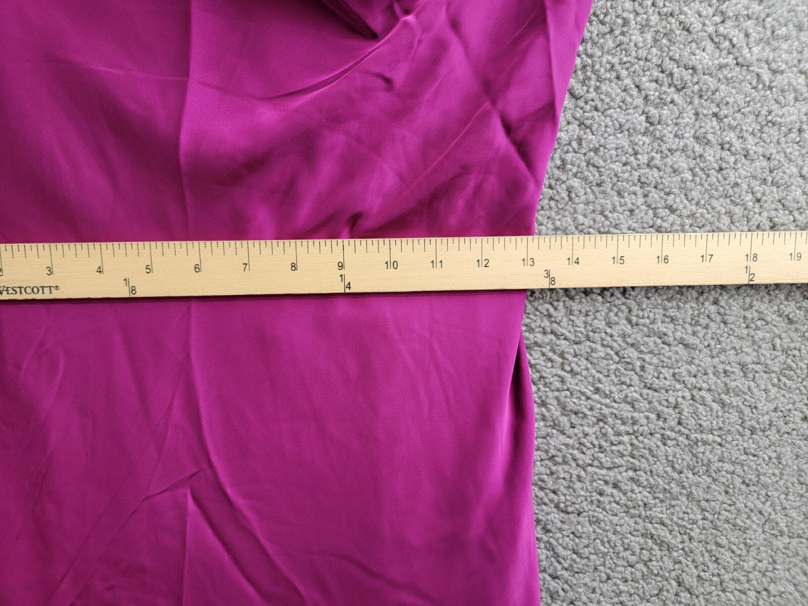 Liv Foster Clara Satin Dress Women's 0 Wine Berry Asymmetric Neck Side Zipped - Picture 6 of 16