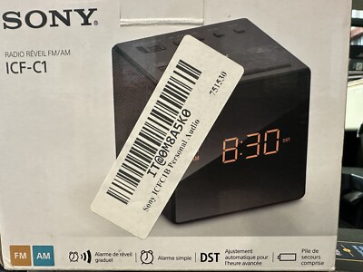 Sony ICF-C1 Alarm Clock Radio AM/FM LED Display ICFC1 Black