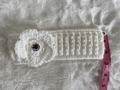 White Crochet Handmade Flower Headband