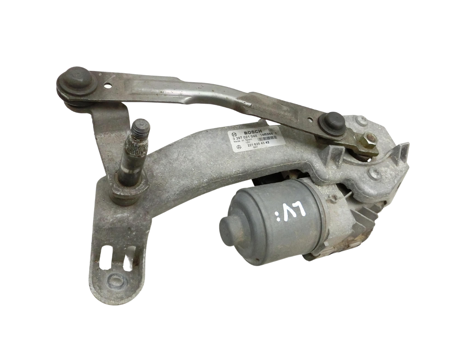 Mercedes W221 S320 05-09 Wischermotor m. Wischergestänge Vorne Links  - Bild 1