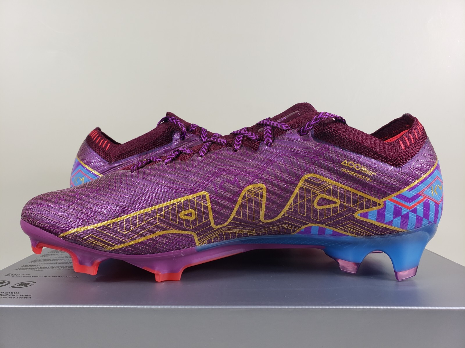 Pre-owned Nike Zoom Mercurial Vapor 15 Elite Fg Men Size 10.5 Mbappe Dr9996-694 In Purple