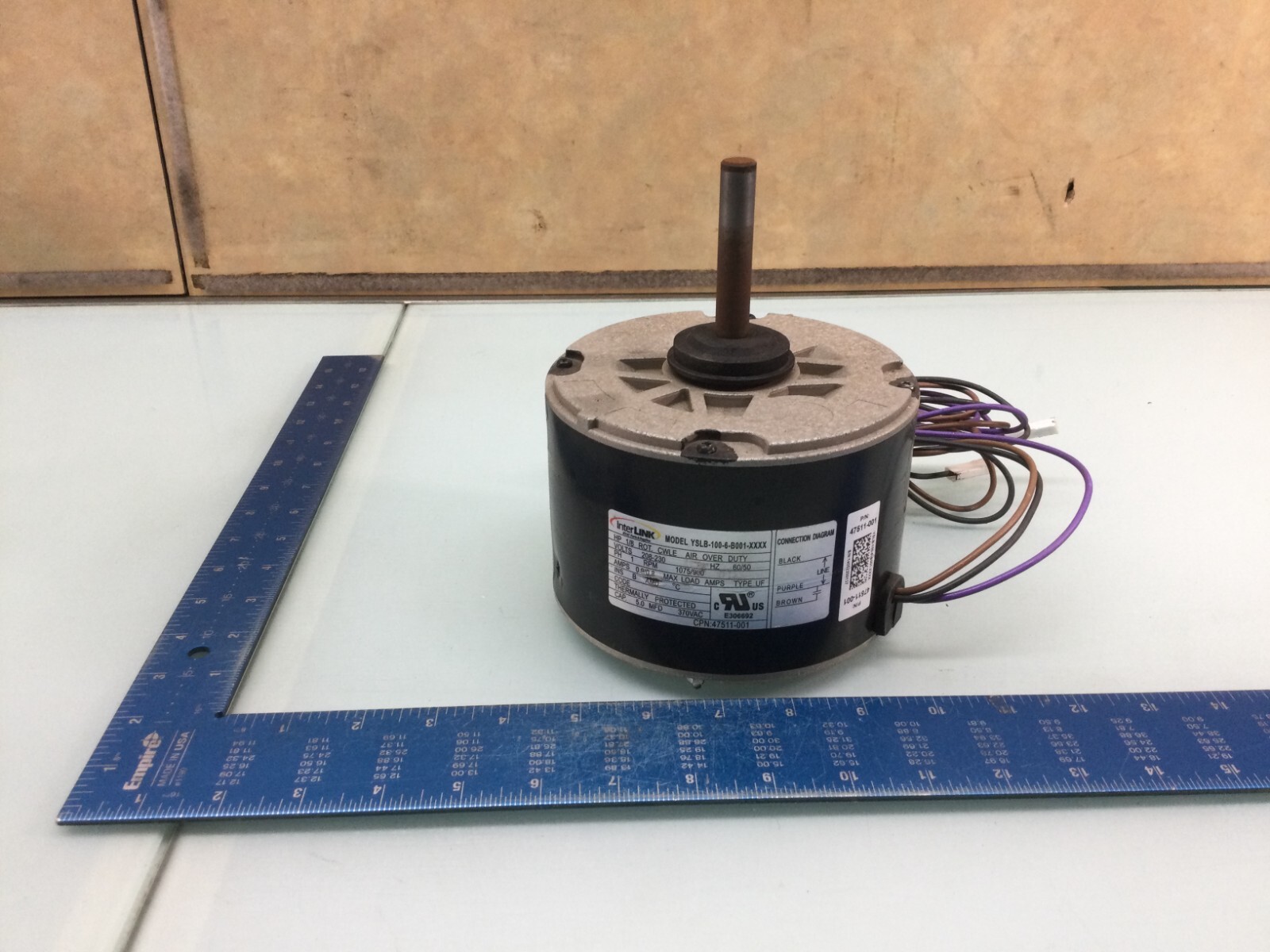 ⭐ InterLink Model YSLB-100-6-B001-XXXX Condenser Fan Motor