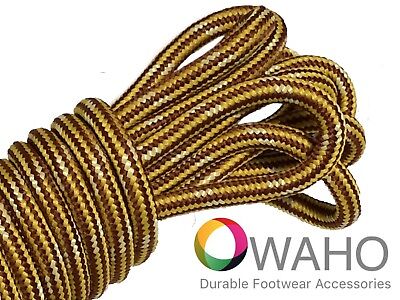 Heavy Duty Brown/Gold Shoe / Boot Laces made with Natural Dupont  Kevlar  