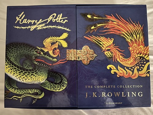 RARE Harry Potter British Signature Edition Box Set (Blue