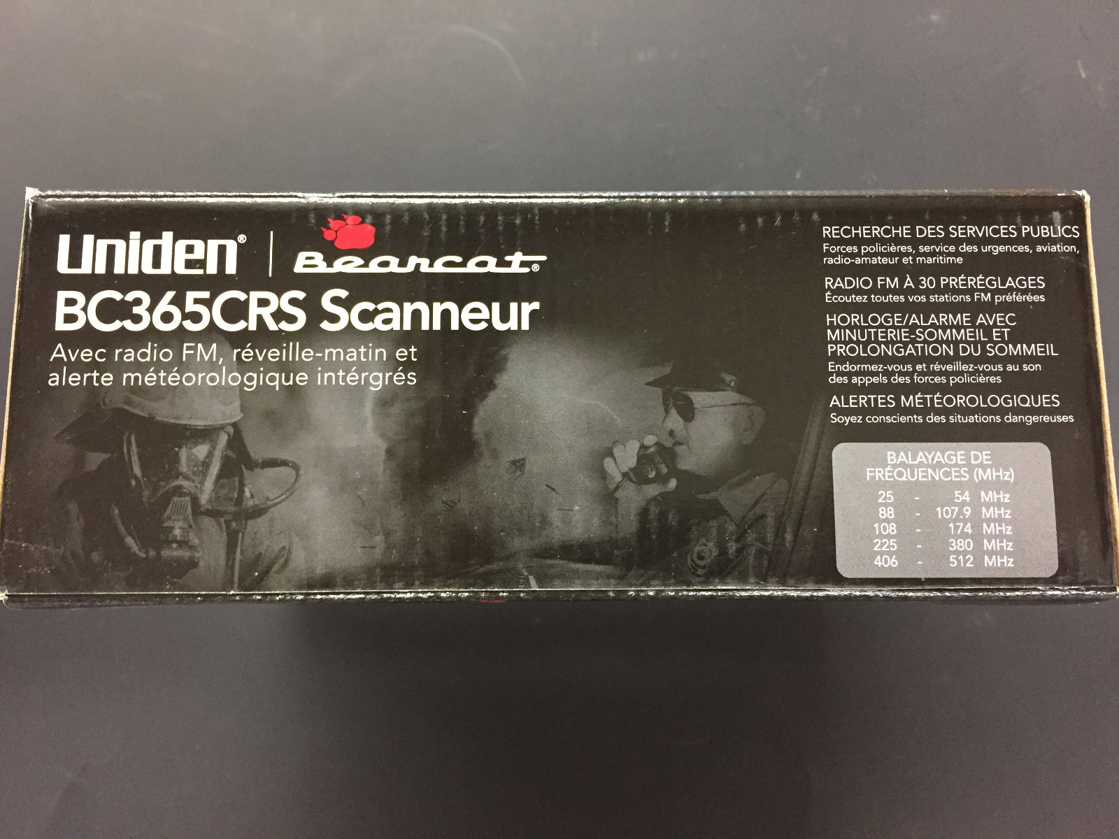 Uniden BC365CRS 500 Channel Clock/FM Radio Scanner with Weather Alert NEW