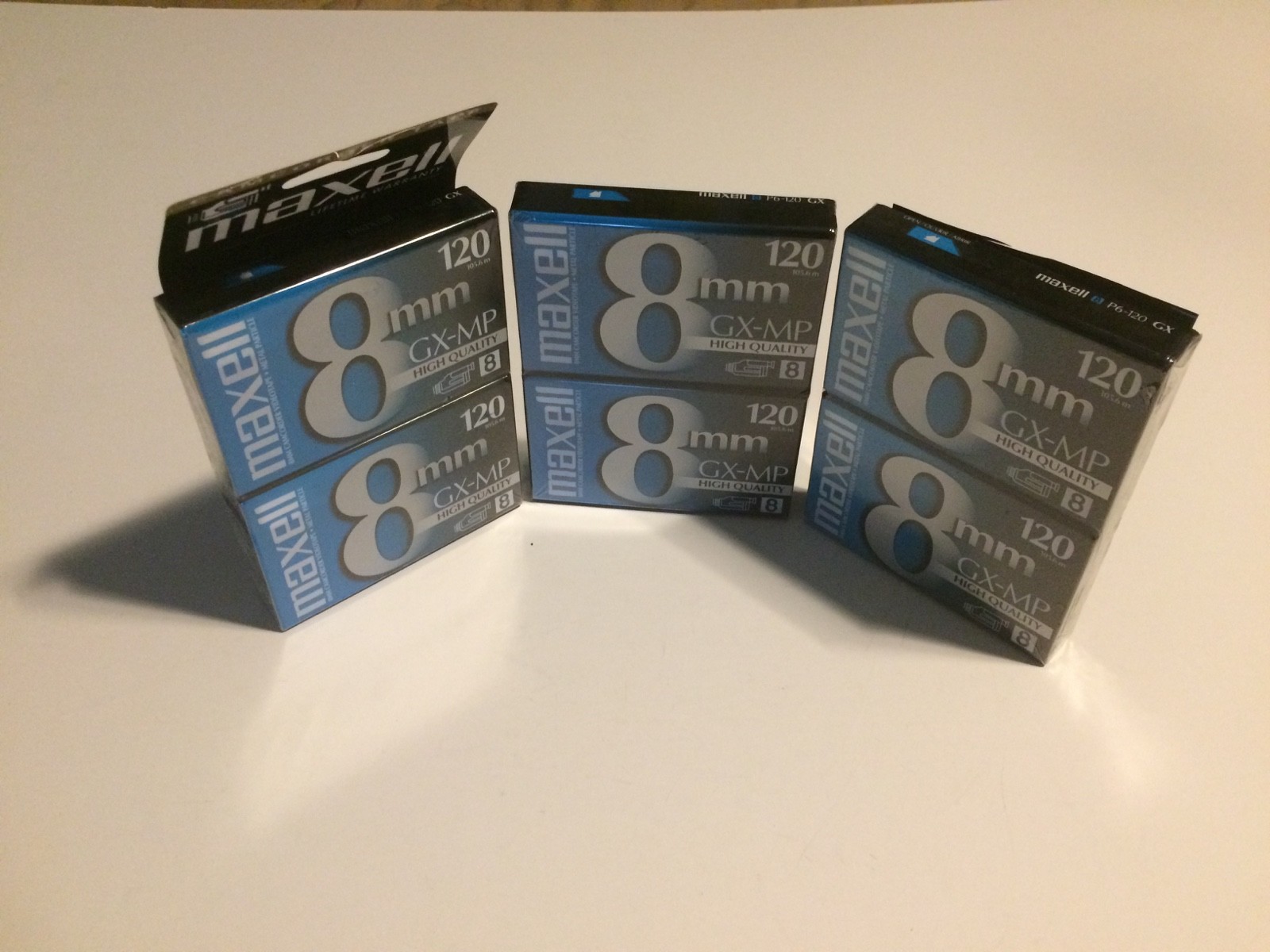 NEW 6 Maxell P6-120 GX 8mm GX-MP 120 Blank Tape Camcorder Videotapes - Sealed!