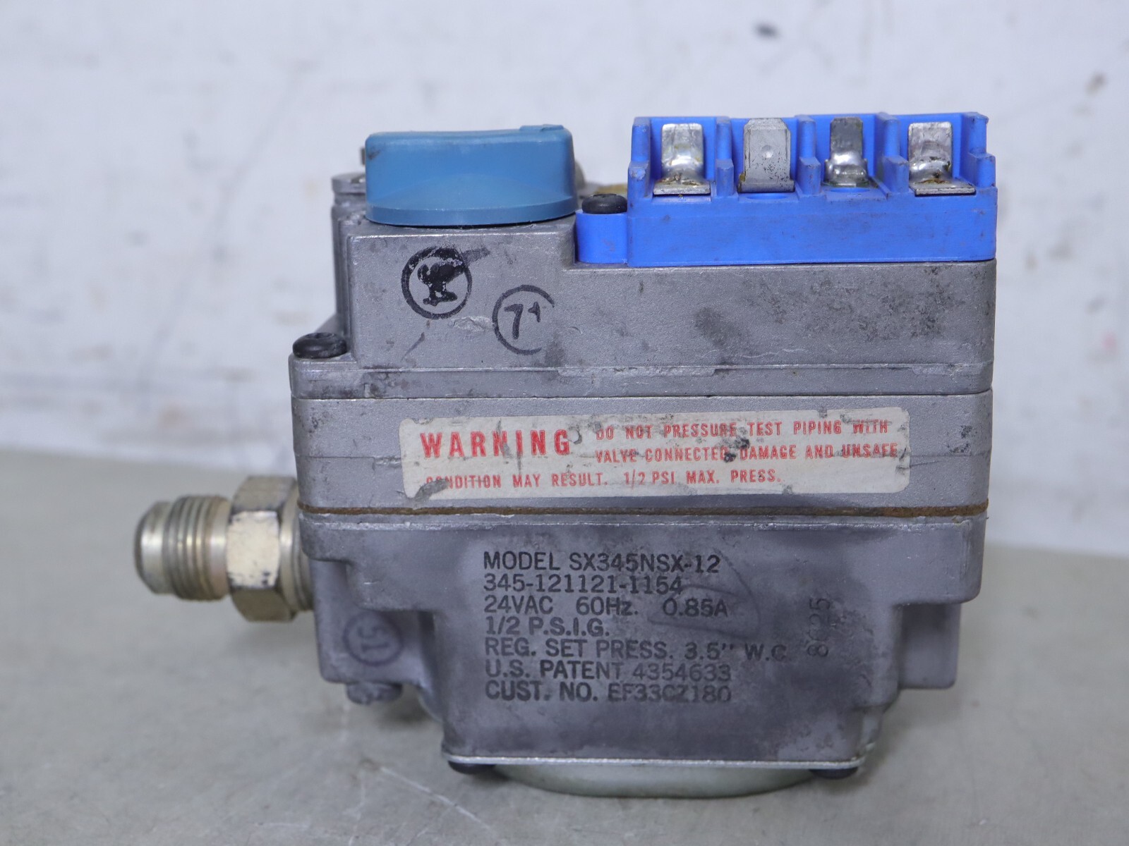 ESSEX SX345NSX-12 HVAC Furnace Gas Valve 345-121121-1154 | eBay