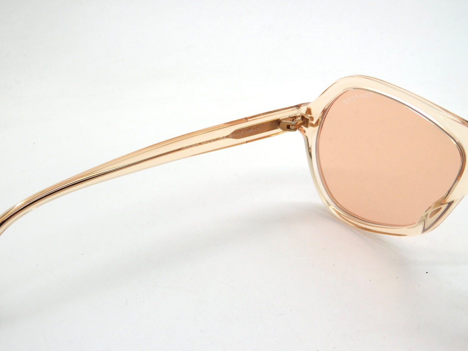 Pre-owned Tom Ford Ft 0732/s 45e Thomas Light Brown Transparent 61mm Sunglasses