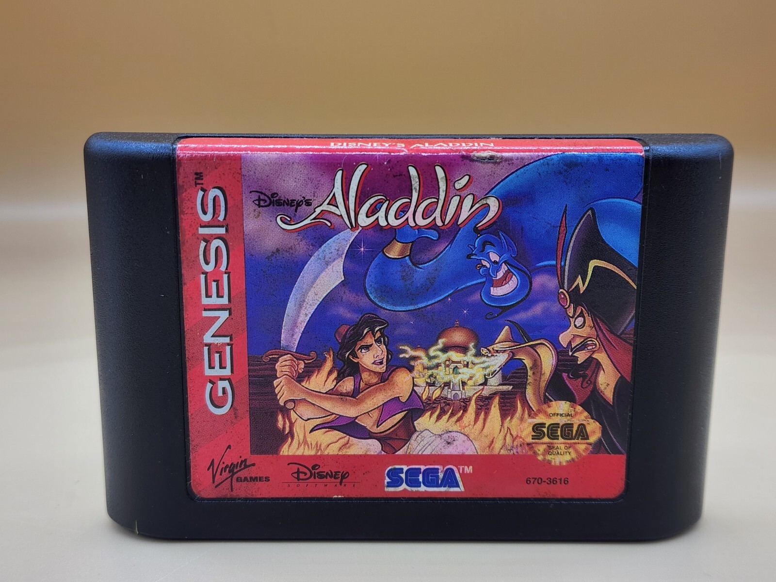 Original 1993 SEGA Genesis Disney's Aladdin Video Game Original 1993 SEGA Genesis Disney's Aladdin Video Game