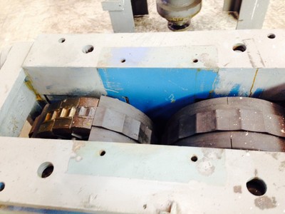 Bepex / Komarek Greaves Model 75MS Briquetting Press - Segmented rolls - 75 TPH.