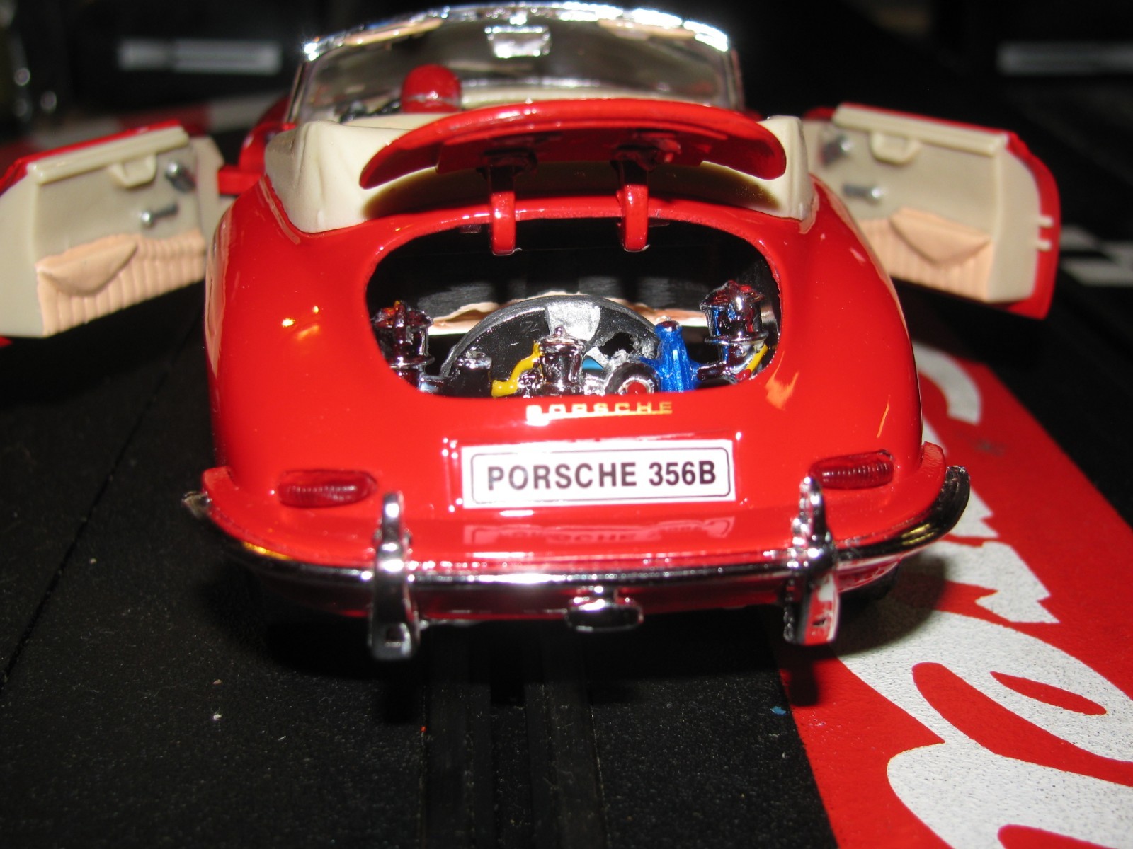 Porsche 356 Cabriolet Slot Car Racer with many Modifications 1/24 Scale - NICE