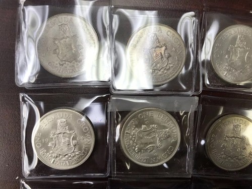 1964 Bermuda One Crown Silver Coins Lot high value 12 BU Coins