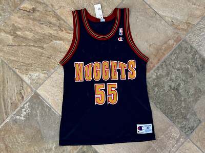 Vintage Denver Nuggets Dikembe Mutombo Champion Basketball Jersey, 40, Medium