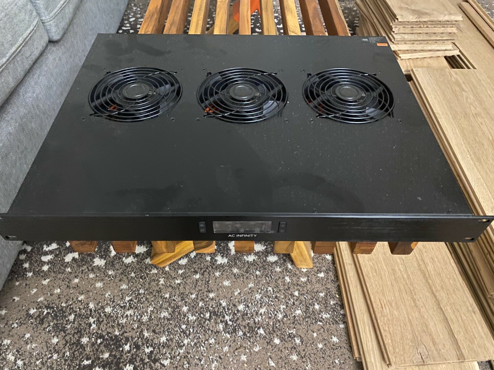 AC Infinity CLOUDPLATE T2 Rack Mount Fan 1U Top Exhaust Airflow for