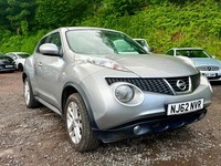 2012/62 NISSAN JUKE 1.6 TEKNA 5DR CVT AUTO SILVER AUTOMATIC BLACK LEATHER CRUISE