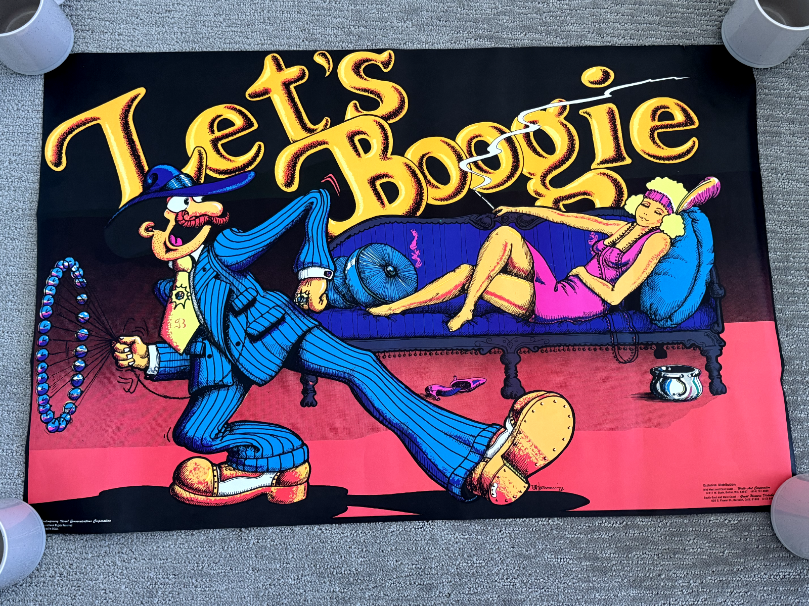 ワーナーブラザーズ パロディ 70’s BEEP ブラックライト ポスター ワーナーブラザーズ パロディ 70's BEEP ブラックライト