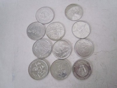 LOT DE 11 JETONS DE MARDI GRAS NEW ORLEANS EN ALUMINIUM