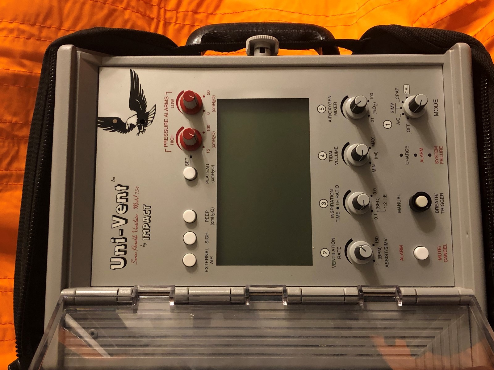 Impact Uni-Vent 754 Eagle Portable Ventilator..... COMPLETE UNIT!!!!