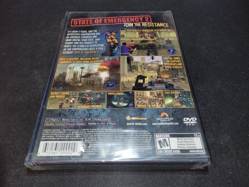 State of Emergency 2 South Peak Games Sony Playstation 2 PS2 Brand