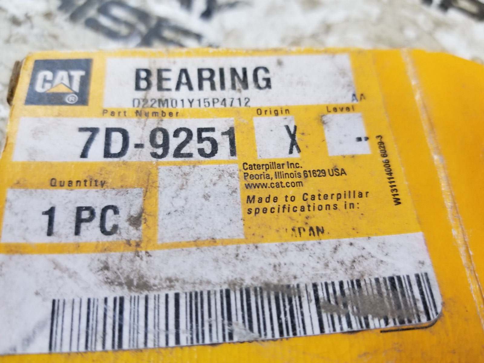 CATERPILLAR 7D-9251 BEARING 7D9251 - Picture 3 of 3