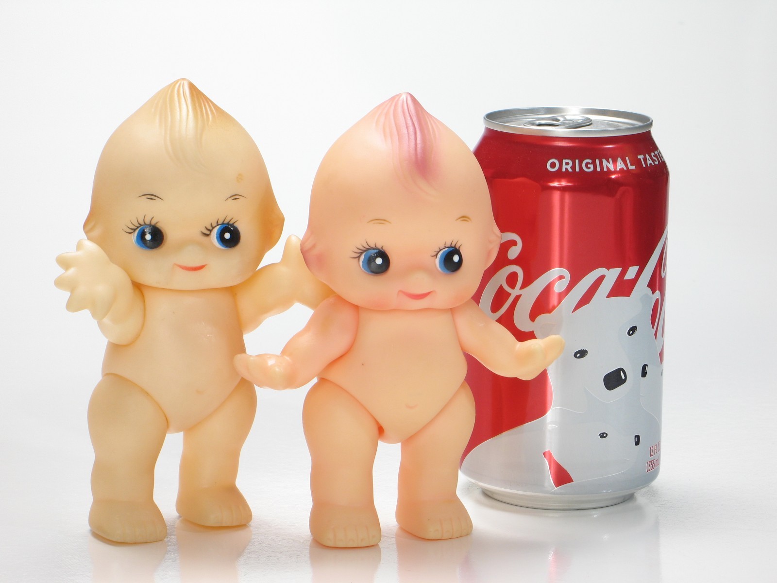 Kewpie doll pair plastic articulating vintage 5.5