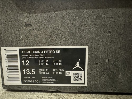 JORDAN ?SIZE 11.5 -AIR JORDAN 4 RETRO 2024 OLYMPICS WET CEMENT IN HAND FAST SHIP‼️