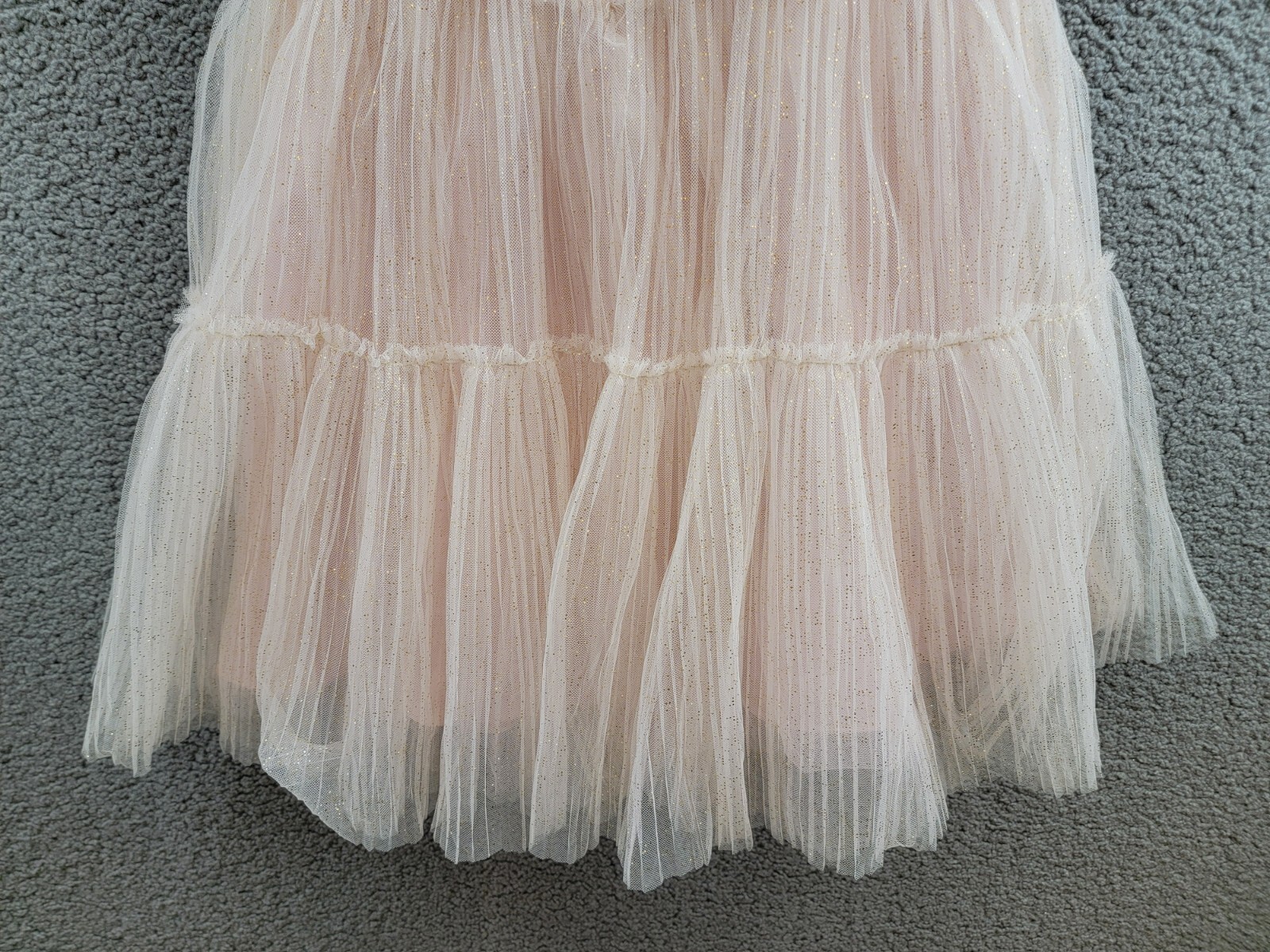 Rare Editions Sleeveless Pleated Metallic-Dot Social Dress Big Girls 14 Blush - Picture 13 of 16