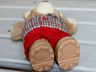 Vintage Furskins Teddy Bear Figure Boone Red Plaid Flannel Shirt 1980s Plush 7