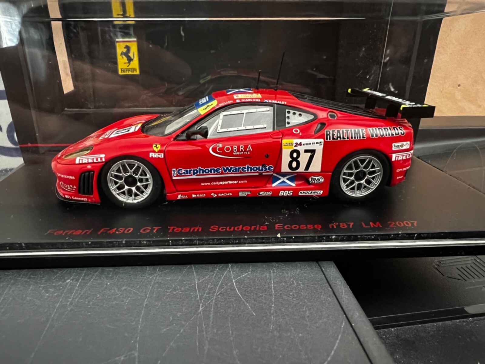 美品 Red line フェラーリF430 GT-2 1/43 1/43 Redline Ferrari F430 GT Risi Competizione #99 LM 2007