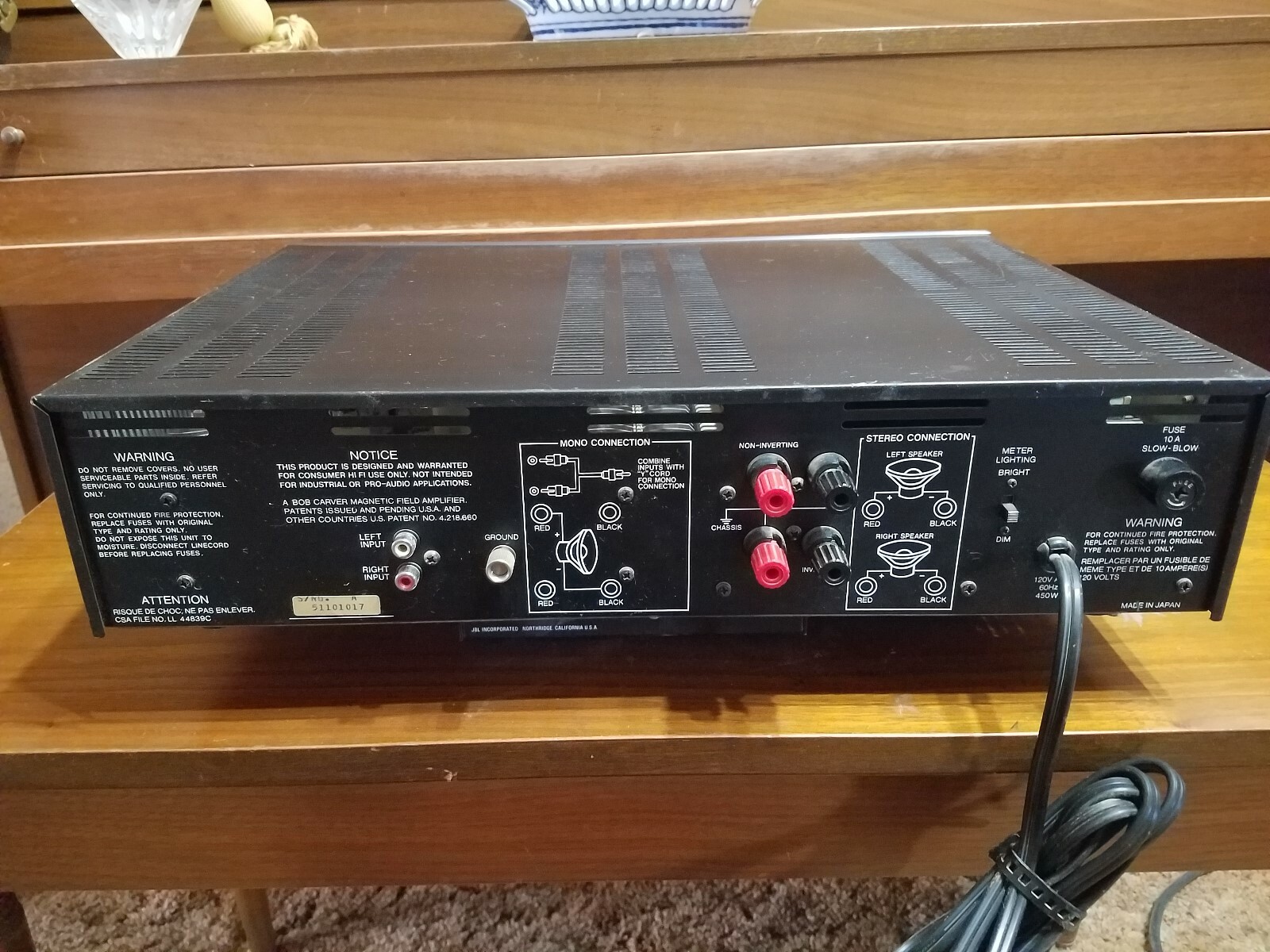 Carver M-500T Magnetic Field Amplifier works very good