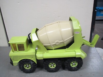 Vintage Mighty TONKA Lime Green Ready Mixer Cement Truck 6-Wheel Tandem Axle