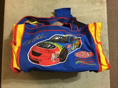 1996 JEFF GORDON #24 DuPont Lined 18x10x10 Duffle Bag New W 1996 JEFF GORDON #24 DuPont Lined 18x10x10 Duffle Bag New W