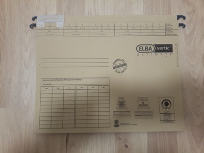 ELBA H/ängemappen vertic ULTIMATE//85440 naturbraun 25 240x138x6mm Inh