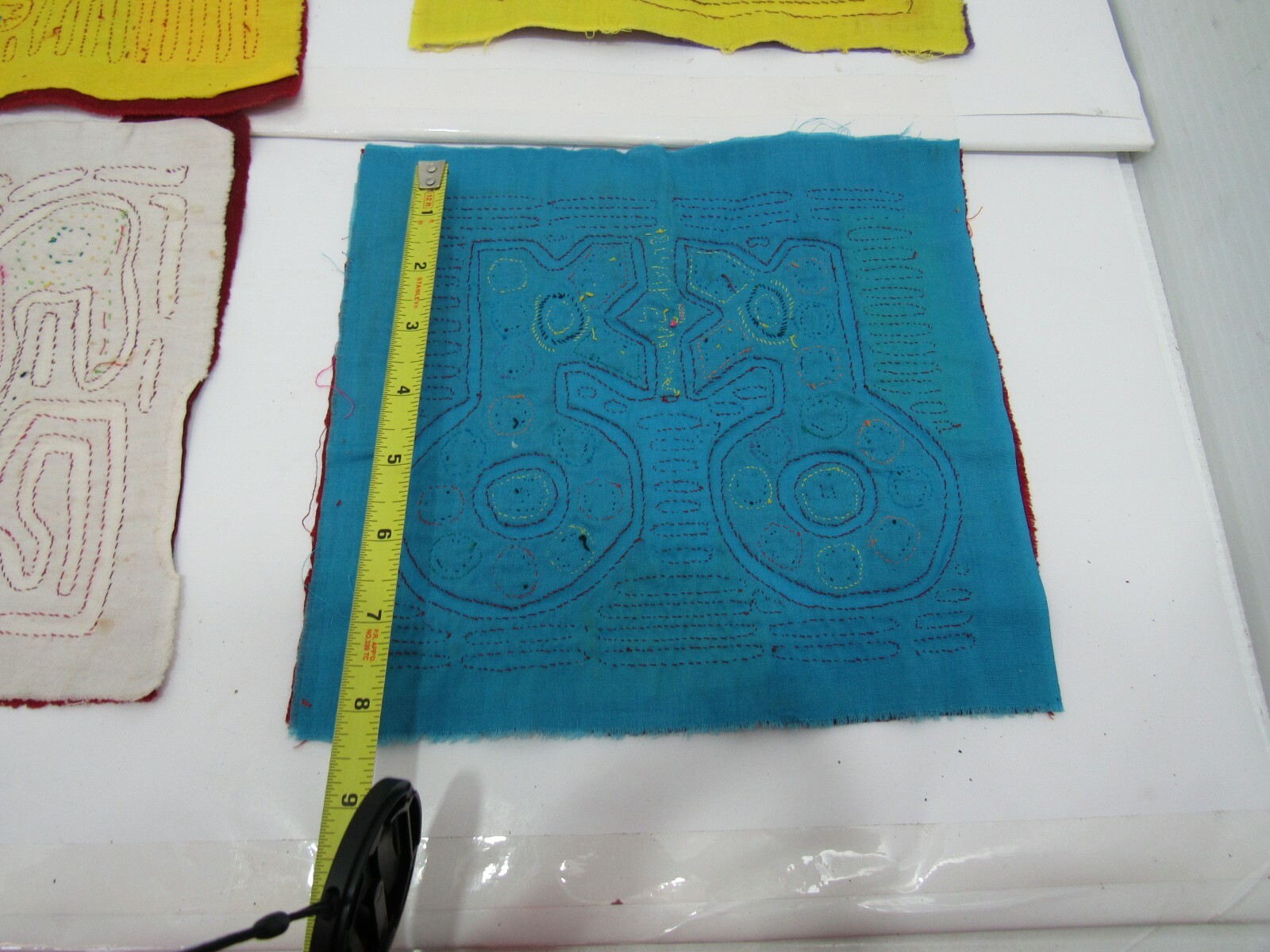 Set of Four Panama Mola Kuna Cuna Indians Hand Stitch Art Birds Unframed Set1