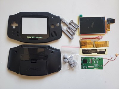 Drop In GBA 3.0'' IPS Backlight LCD For Game Boy Advance black Shell Case