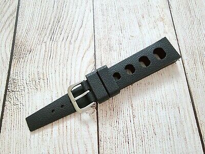 Premium FKM Rubber Hole Punched Tropical Retro Divers Watch Strap Band 20mm 