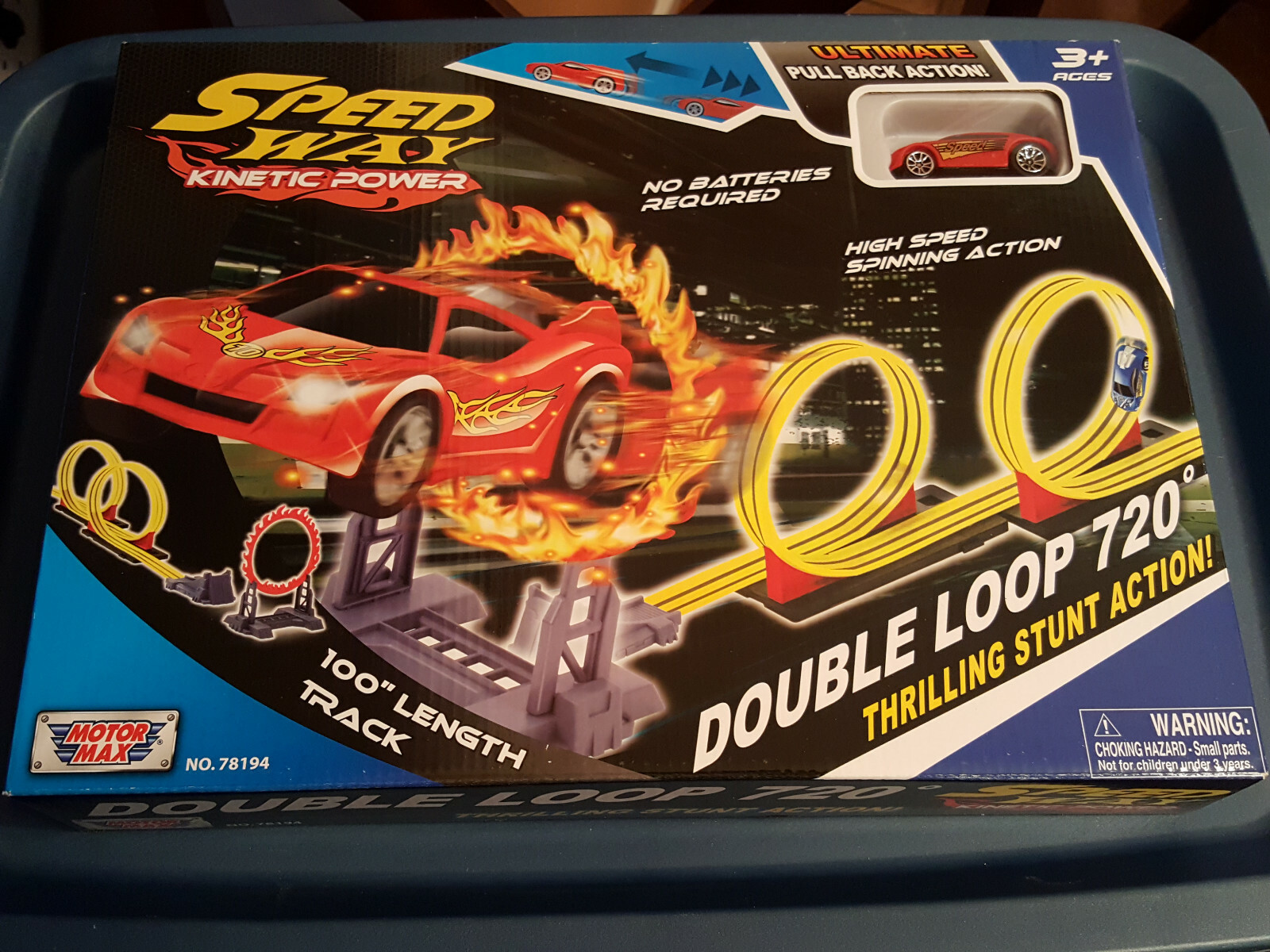 Speed Way Kinetic Power Double Loop Track by Motor Max