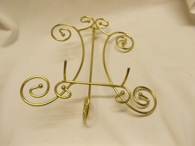 vintage gold tone fancy cook book picture bible easel display rack