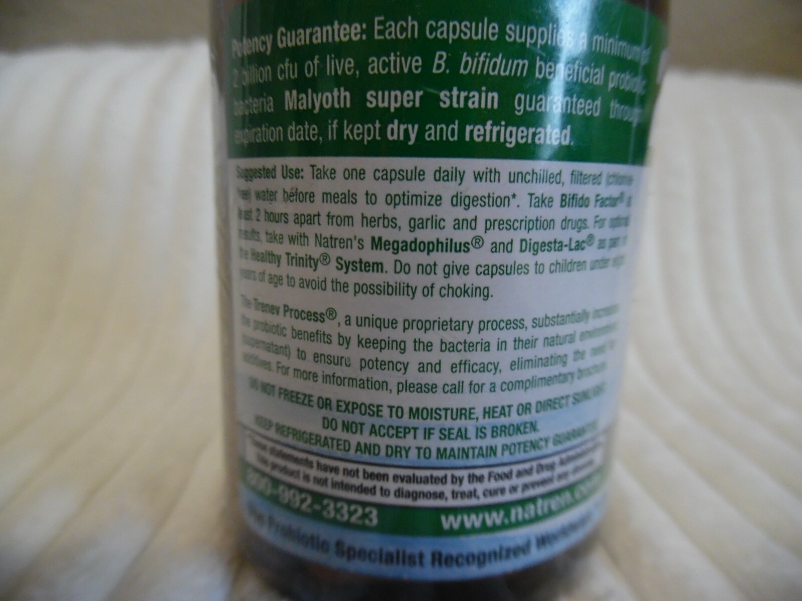 NATREN BIFIDO FACTOR 2 30 CAPSULES PROBIOTICS Vegan Dietary Supplement 9/15/19