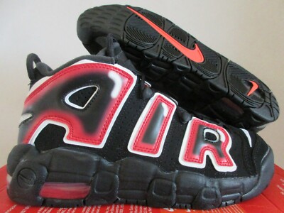 美品 AIR MORE UPTEMPO \"LASER CRIMSON\" 27cm NIKE AIR MORE UPTEMPO '96 BLACK/WHITE-LASER CRIMSON MENS