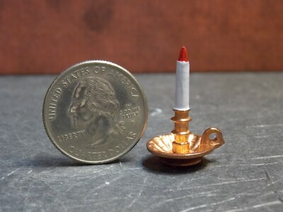 Dollhouse Miniature Copper Chamber Candle 1:12 one inch scale E51 Dollys Gallery