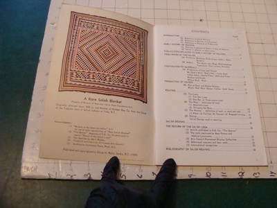 vintage book: SALISH WEAVING primitive & modern by OLIVER N WELLS, 1969, 36pgs