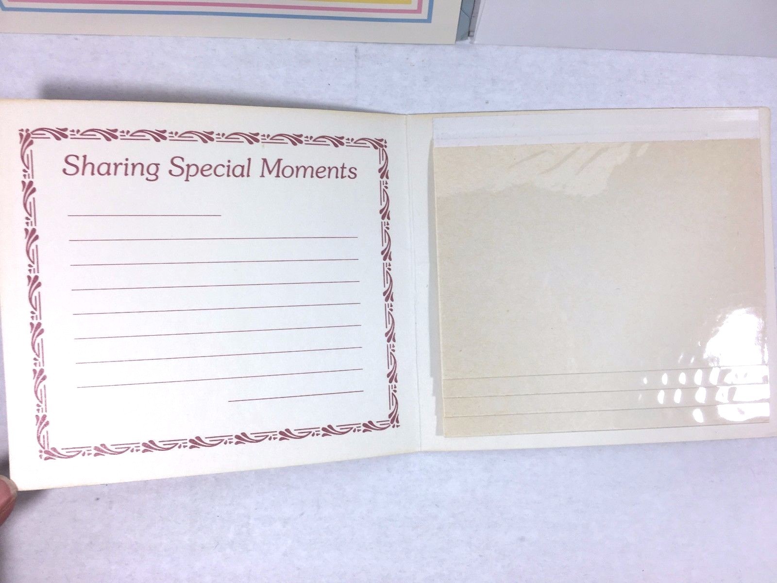 2 Vintage Floral Flip-up Photo Greeting Cards Blank & 'Sharing Special Moments'