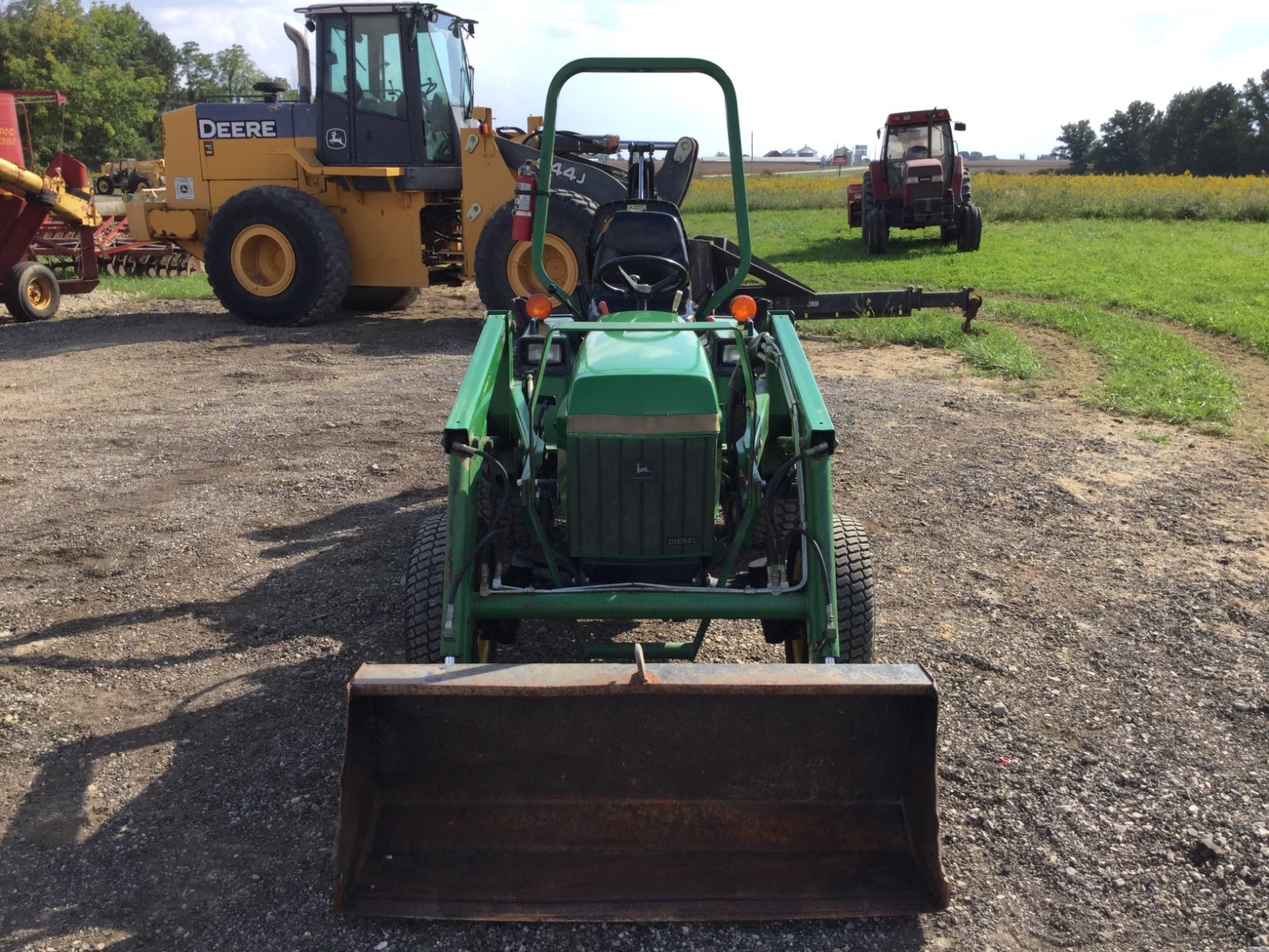 1995 John Deere 955 Tractor w loader/backhoe, 4WD, Hydro