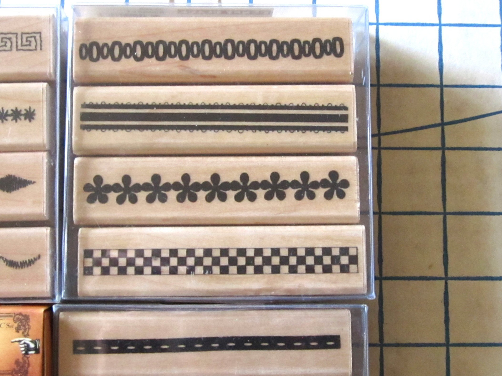 Lot of 12 Penny Black Border Rubber Stamps 1 Set Nostalgiques Alphabet and #'s