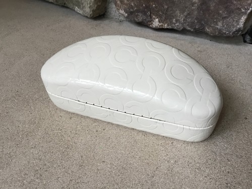 Authentic COACH Large Eyeglass Sunglass Case Eye Sun Glasses - Clam Shell White